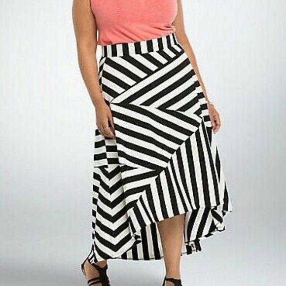 Torrid Womens Maxi High Low Skirt Plus Size 0X - Picture 2 of 3